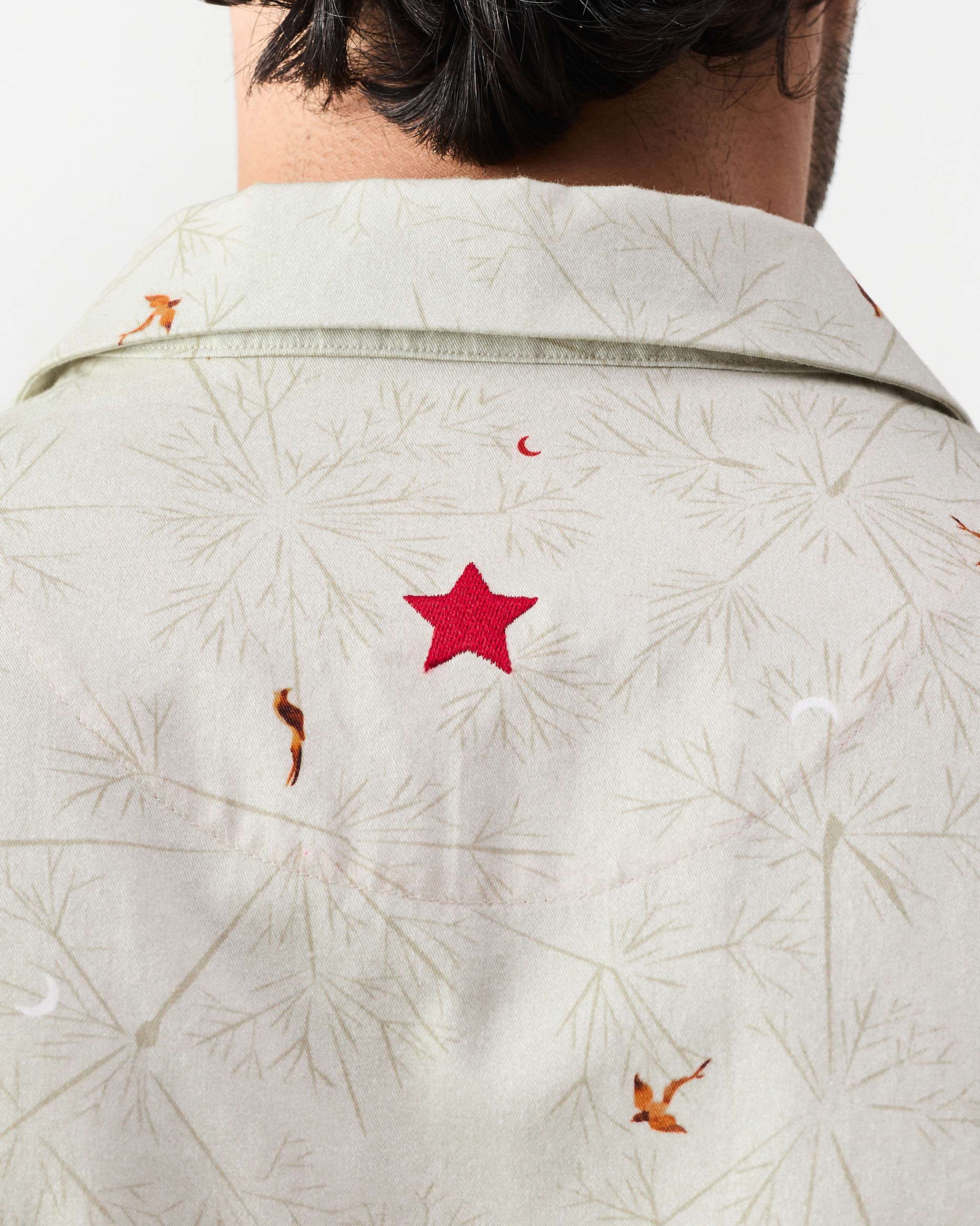 Mistari Shirt - Beige Print