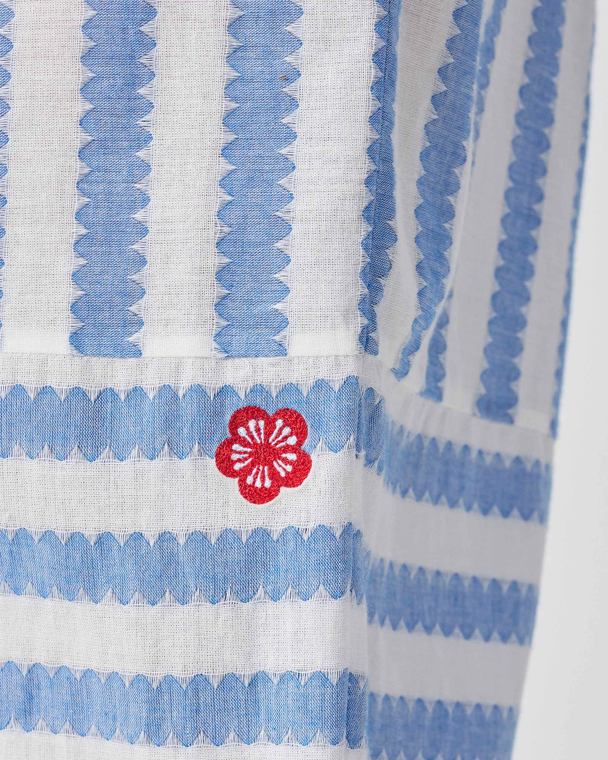 Akira Pants - Blue & White Stripes
