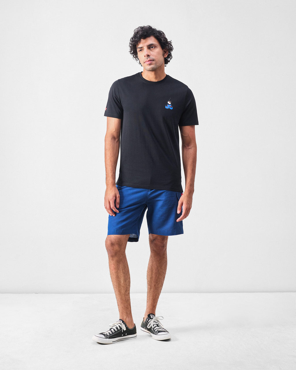 Sushi Mushi T-shirt - Black & Navy Print