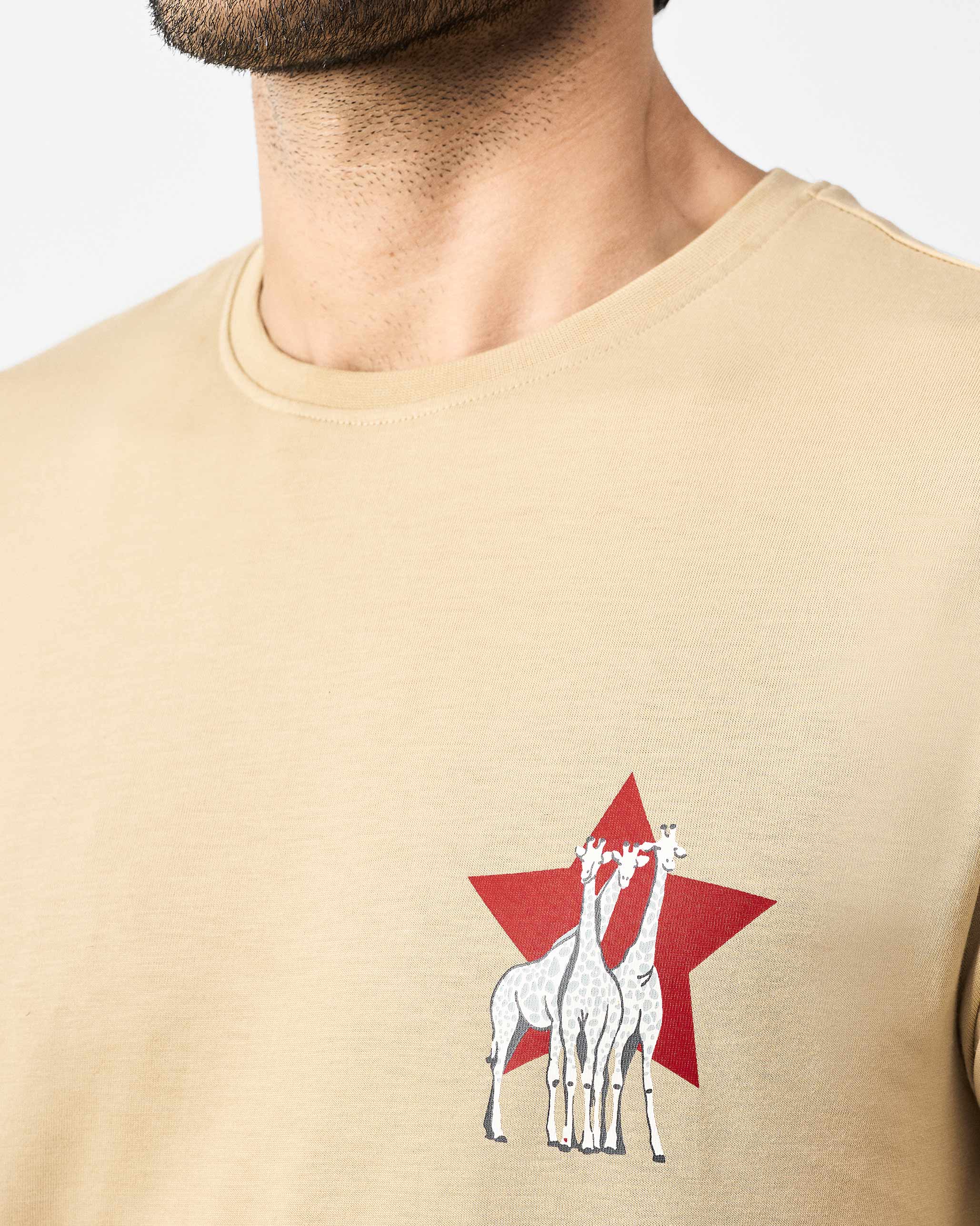 Giraffe T-Shirt - Khakhi